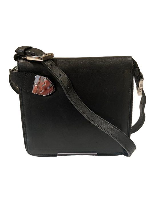 Bally Handbags - Bally Black Leather Organizer Wallet Crossbody Bag